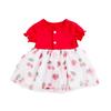 Ropa Nueva de Verano 2026 para Bebés Niñas, Vestido Elegante y Fresco con Estampado de Cerezas y Limones, Tendencia al Por Mayor