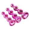 Nuevo Tapón Anal Metálico Rosa de Tres Bolas para Adultos Hombres y Mujeres Productos Eróticos SM Juguete de Masturbación Coqueteo Tapón Anal