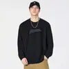 Ropa de Hombre Fengshe / Camiseta de Manga Larga para Hombre con Bordado de Letras, Cuello Redondo, Corte Holgado, Estilo Retro Japonés, Nueva Colección de Primavera