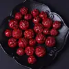Arena Dorada Morada Tallado Tridimensional Doce Constelaciones Cuentas Sueltas Accesorios DIY Cuentas para Hilo Pulsera Cuentas Budistas Cinabrio Rojo Cuentas Redondas con Agujero
