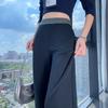 Pantalones de Pierna Ancha Ajustados 2557 para Mujer, Nuevo Estilo Otoño e Invierno, Forrados de Felpa, Caídos, Casuales, de Cintura Alta, Pierna Recta, Pantalones Sueltos