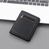 Cartera Vertical para Hombre Corta con Cremallera Cartera para Hombre Diseño de Nicho Cartera Pequeña de Cuero para Hombre Puede Caber Licencia de Conducir