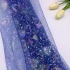 Fantástico Meteor Love Bronzing Mesh Fabric Vestuário Vestido Puffy Vestido de Princesa Roupas Infantis Roupas Tecido
