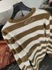 26 Nuevo Estilo de Principios de Primavera Caliente Mezcla de Lana de Alpaca Suelto Adelgazante Cuello Redondo Suéter de Punto Holgado