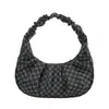 Bolsa de Nube Plegada al por Mayor Transfronteriza para Mujer, Bolsita de Empanada Ligera de Nicho, Bolso Cruzado, Bolso de Hombro Estampado, Bolso de Axila