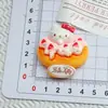 Accesorios de resina DIY de gato postre con temática de comida de dibujos animados para fundas de teléfono, pinzas para el cabello, imanes para refrigerador, llaveros, colgantes y joyería - al por mayor