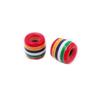 Cuentas de Agujero Grande Arcoíris Resina Rayas Color Mezclado Cuentas Cubeta Adornos para la Cabeza Pulsera Cuentas Dispersas Niñas DIY Accesorios de Mano para Niños