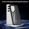 Adecuado para Samsung Galaxy S26: Funda de teléfono acrílica transparente, mate, con tacto de piel, ligera, lujosa y de estilo empresarial, con protección contra caídas.
