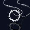 Coreia do Sul Dongdaemun Net vermelho feminino Diamante zircão tendência onda personalidade círculo conjunto colar anel brincos atacado