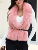 CI Transfronterizo P0281 Chal de Piel Sintética, Bufanda de Piel Sintética de Zorro, Bufanda Elegante de Invierno para Mujer, Chal Cálido