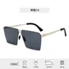 Gafas de Sol Cuadradas para Hombre Estilo Nuevo, Acero Cuero, Sin Tornillos, Ultraligeras, Gafas de Sol Anti-UV, Protección Solar para Exteriores, Mismo Estilo que la Transmisión en Vivo