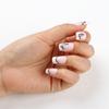 Piezas de Manicura Impresas, Lentejuelas para Uñas Acabadas, Uñas Postizas para Mujer Estilo Coreano a la Moda, Set de Uñas Portátiles, Calcomanías para Manicura