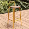 Banqueta de Bar para Exterior Minimalista Moderna Nórdica de Luxo Leve Designer Banqueta de Bar Cadeira de Leisure com Encosto Celebridade da Internet Banqueta Alta