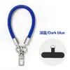 Cordón para teléfono móvil, cuerda corta de nailon tejida con clip, anti-pérdida, anti-robo, fácil de llevar, de color liso, versátil, para muñeca