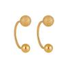 Estilo coreano Nicho Simples Ins Novo Frosted Bean U-shaped Ear Bone Nail Fashion Personalizado Twist Screw Titanium Steel Brincos
