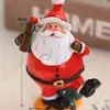Venta Directa de Fábrica de Mini Adornos de Resina de Papá Noel, Decoración de Escena Navideña, Decoraciones de Renos para Exhibición en Ventana al por Mayor