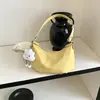 Bolsa Simples de Grande Capacidade 2026 Nova Moda Versátil de Luxo Bolsa de Ombro para Aula e Deslocamento Transversal Bolsa Bolinho