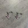Aliexpress Venta Caliente Populares Pendientes de Acero Inoxidable con Borlas, Corazón, Ala de Ángel, Piercing Estilo Europeo y Americano Primavera