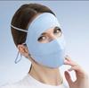 Mascarilla de seda fina de verano, moderna, sencilla, transpirable, para todo el rostro, parasol para montar al aire libre.