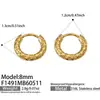 Pendientes Exquisitos de Nuevo Estilo Europeo y Americano con Patrón de Martillo, Pendientes Redondos de Textura Nicho Estilo Ins para Mujer, Joyería de Alta Gama de Acero Inoxidable