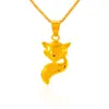 Conjunto de hada zorro imitación oro francés antiguo 24k joyería para dama al por mayor lujo oro arena Zorro y perro mapache accesorios explosivos transfronterizos