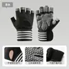 Guantes de Fitness con Soporte Integrado para Muñeca para Mujeres, Antideslizantes, Anti-Ampollas, Absorbentes de Impactos, de Medio Dedo para Hombres, Adecuados para Dominadas