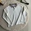Camiseta de Manga Larga con Cuello Polo y Empalme de Espiga Estilo Old Money para Hombre, Sudadera Corta Cleanfit, Anti-Arrugas, Capa de Aire