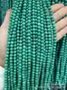 Cuentas Redondas de Turquesa Natural Cuentas Sueltas Pulseras Collares DIY Accesorios Venta al por Mayor Cadenas de Cuentas de Turquesa Verde de Alta Calidad Productos Semi-acabados