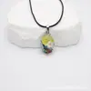 Puesto de Lugar Pintoresco Joyería Collar para Mujer Flor de Cerezo Flor Seca Piedra del Tiempo Narciso + Collar de Flor de Encaje Flor de Durazno