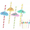50 Unidades Palito de Papel para Guarda-chuva Decoração de Confeitaria Festa Havaiana Transfronteiriça Artesanato Guarda-chuva Pequeno Feito à Mão em Estoque Atacado