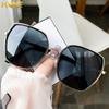 Nuevas gafas de sol de gran montura de alta gama para celebridades de Internet, gafas de sol para mujer con protección ultravioleta y efecto adelgazante para rostro grande, gafas de moda con degradado.