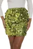 Primavera/Verão 2026 Comércio Exterior Transfronteiriço Amazon Moda Irregular com Lantejoulas Saia Ultra-Curta Conjunto para Festa Noturna Feminino