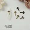 Ventas Directas de Fábrica de Nuevos Pedrería Retro Cruzada para Uñas de Moda al Por Mayor, Decoraciones para Uñas con Forma de Corazón y Cabeza de León