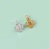 Pingente de Trevo de Quatro Folhas S925 Prata Esterlina Marca de Bênção Pulseira de Corda DIY Feita à Mão Colar Pulseira de Pérolas Acessórios de Joias