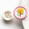 Nueva Serie de Plantas y Flores en Relieve Sello de Cera Sello de Metal Cabeza Rosa Diente de León Tulipán Diario Cabeza de Cobre