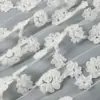 Tecido Vazado com Bordado Floral Tridimensional em Estoque para Roupas Infantis, Vestidos, Vestidos de Noiva, Bolsas, Sapatos e Chapéus