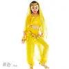 Linterna de manga larga para niños + pantalones giratorios traje de danza del vientre para niños traje de actuación de danza india para niños traje de actuación