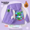 Chaqueta Cortavientos con Forro de Felpa My World Steve para Niños, Abrigo Grueso Cortavientos Cálido Color Block Otoño/Invierno para Niños Mayores
