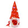Muñeca gnomo sin rostro para San Valentín, regalo para niña, decoraciones de San Valentín, adornos de duende.