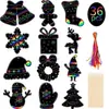 Tarjetas de Rascar de Colores Transfronterizas Set de Tarjetas de Rascar Arcoíris para Manualidades Tarjetas de Juguete de Arte de Rascar Hechas a Mano para Navidad