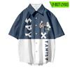 SpyxFamily casa de juegos de espías 2022 verano nuevo camisa igual para hombres y mujeres camisa holgada de manga corta estampado