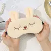 Máscara de Olho de Pelúcia Coelho Mizi Fofa Confortável para Dormir Feminina Máscara de Olho Blackout para Viagem Aérea Fabricante Atacado
