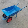 Carretilla de mano Agrícola de una rueda Carro con cubo Carrito pequeño Obra de construcción Jardinería de flores Transportador de basura alimento Hogar