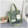 Bolso de Gran Capacidad Bolso Cruzado para Mujer Estudiantes Universitarios Japoneses Clase Bolso de Hombro Bolso de Lona Artístico Bajo el Brazo Portátil Bolso Tote