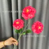 Flores de peonía de carpa artificial de 3 cabezas para decoración de bodas y hoteles, decoración del hogar, flores artificiales para arreglos de pasillo y arreglos florales