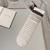 Meias listradas color block de comprimento médio para outono e inverno femininas, meias slouch cinza-azulado estilo japonês femininas, meias femininas no atacado de Zhuji