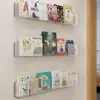 Estantería para libros ilustrados infantiles sin taladro, estantería de pared, estantería de pared para exhibir libros detrás de la puerta, estantería de pasillo