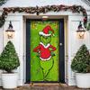 Amazon Supply Cubierta Navideña para Puerta Decoración de Atmósfera Festiva Puerta Principal Tela de Fondo Navideño