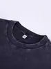 Camiseta sin mangas desgastada lavada de 230 g con logo estampado de algodón puro, hombros descubiertos, chaleco holgado, camiseta retro oversize europea y americana