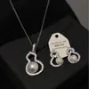 Aretes de Calabaza Set de Aretes con Collar de Calabaza Aguja de Plata 925 Perla Fu Lu Diamante Brillante Temperamento Sencillo Versátil